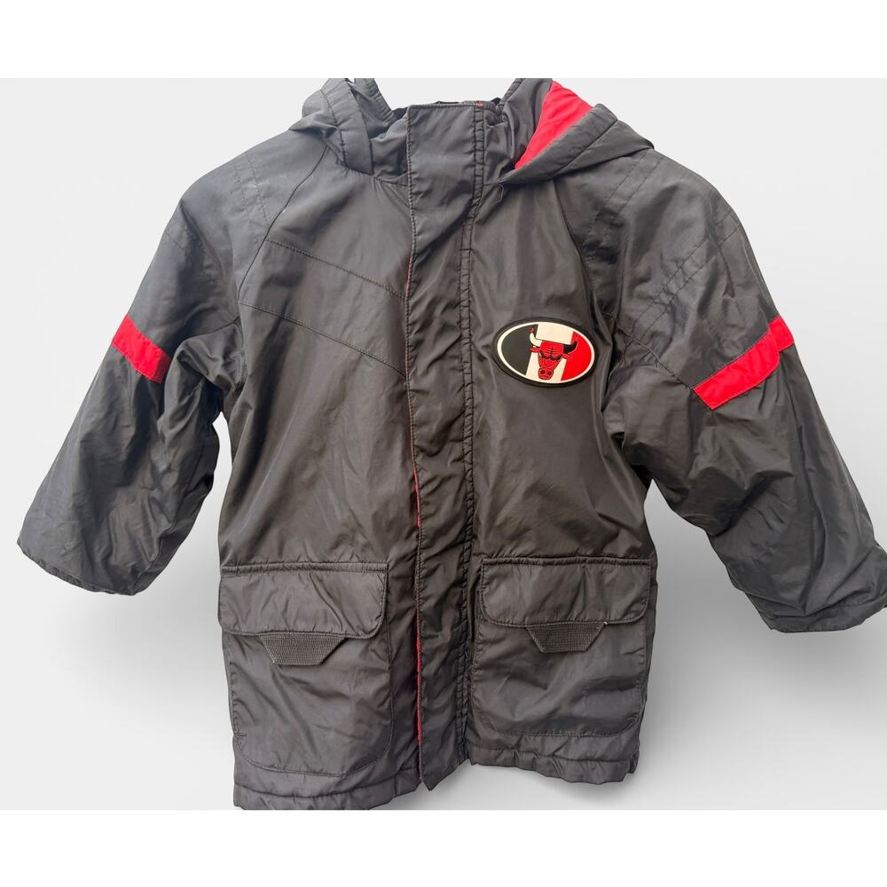 Starter Chicago Bulls Jacket Youth Large Red Hooded Full Zip NBA
